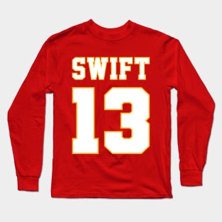 Swift Kelce Jersey Style (Front/Back Print) Long Sleeve T-Shirt